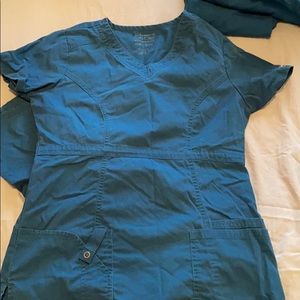 Caribbean blue core stretch scrub set